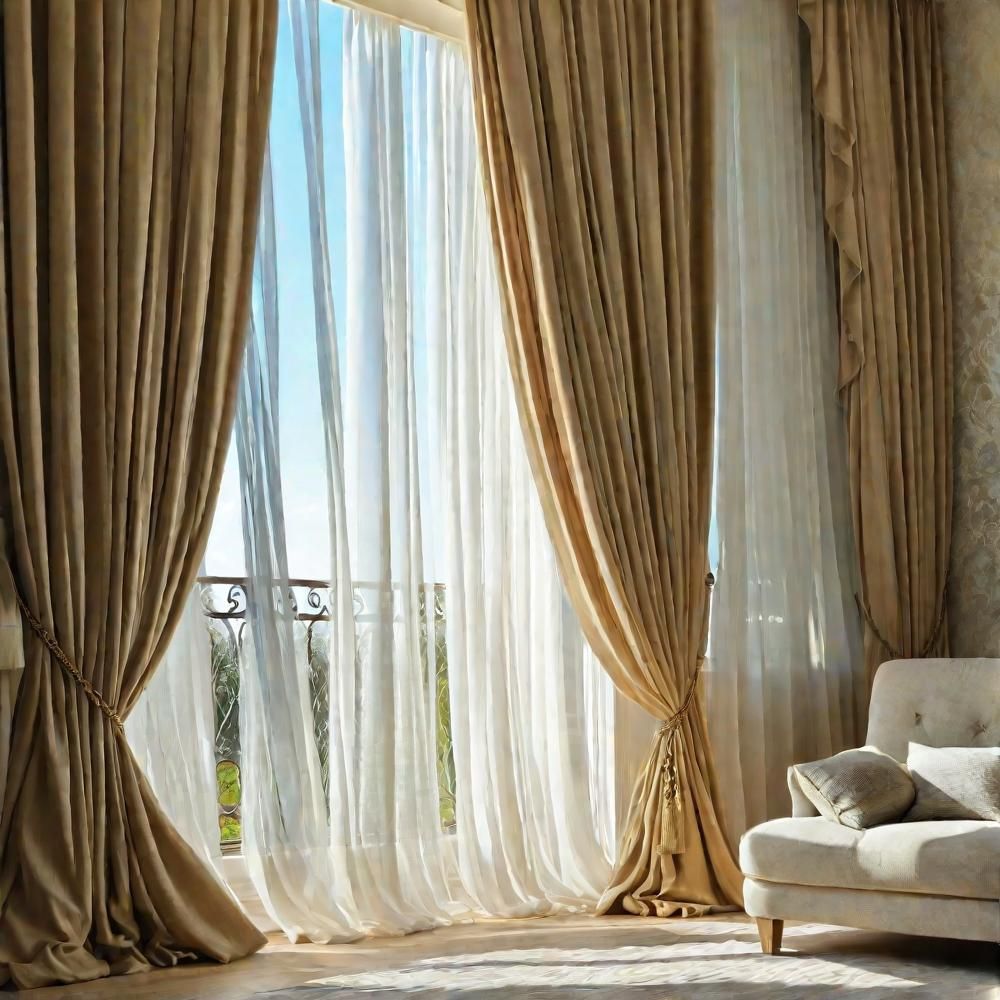 Elegant custom drapery and sheer curtains designed by interior designers in Brantford